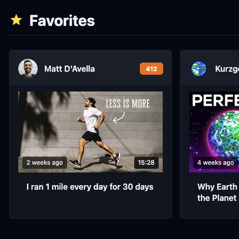 Watchfully desktop screenshot for favorite creators use case